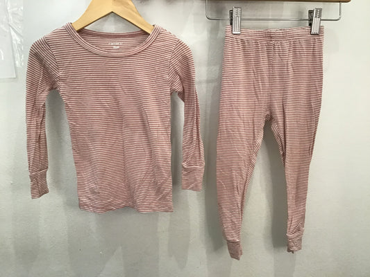 Very soft striped pink pyjamas 18m
