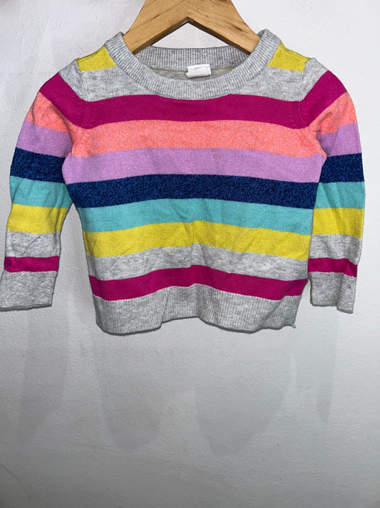 Colourful stripes lightweight sweater 12-18m