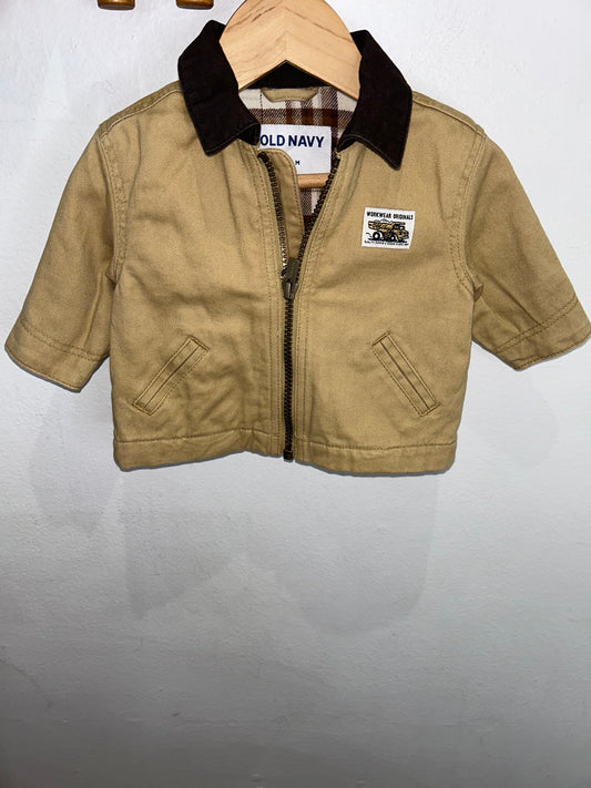 Beige baby chore jacket 0-3m
