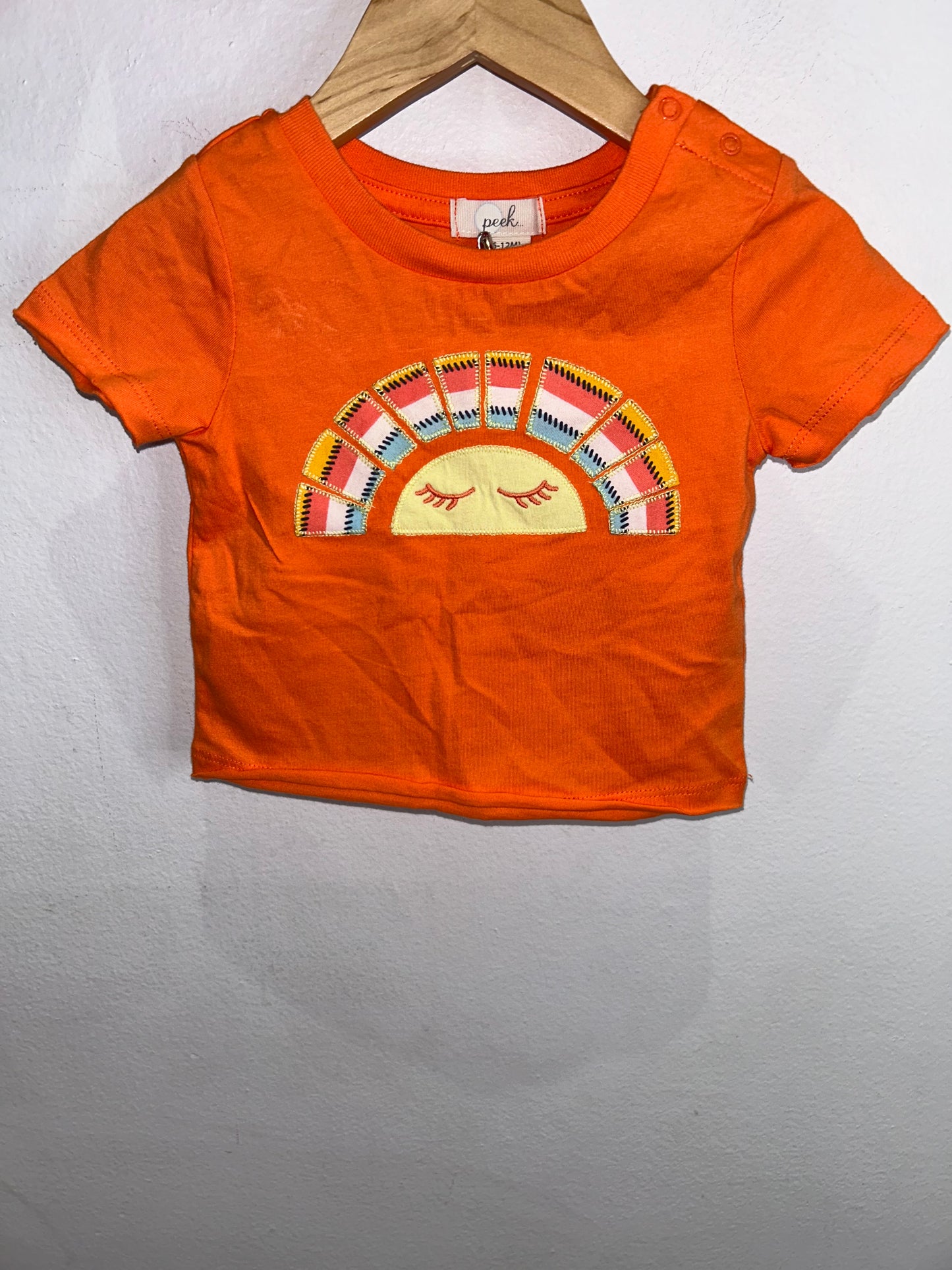 Orange and blue shorts set 6-12m NEW