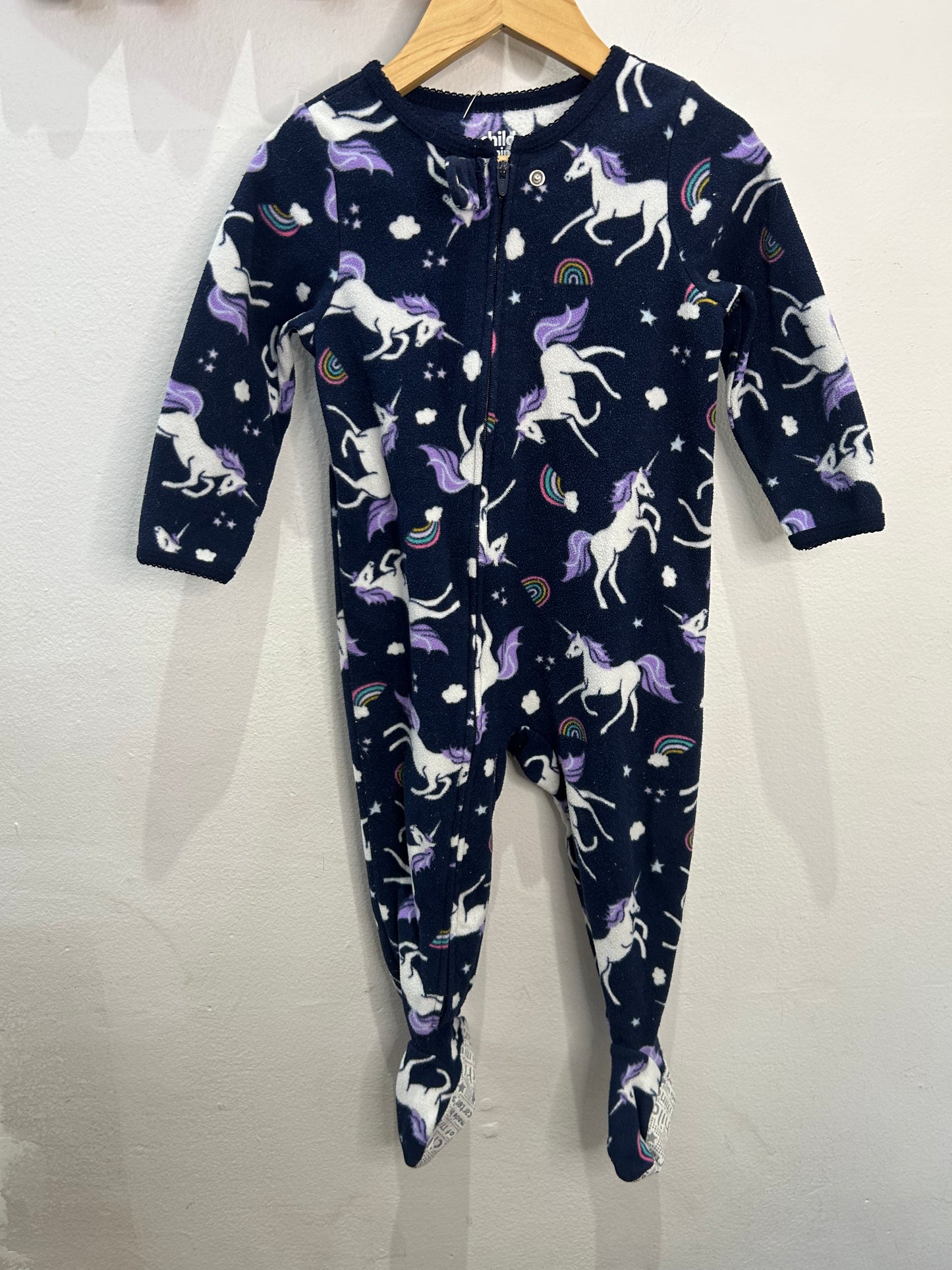 Unicorn fleece sleeper 18m
