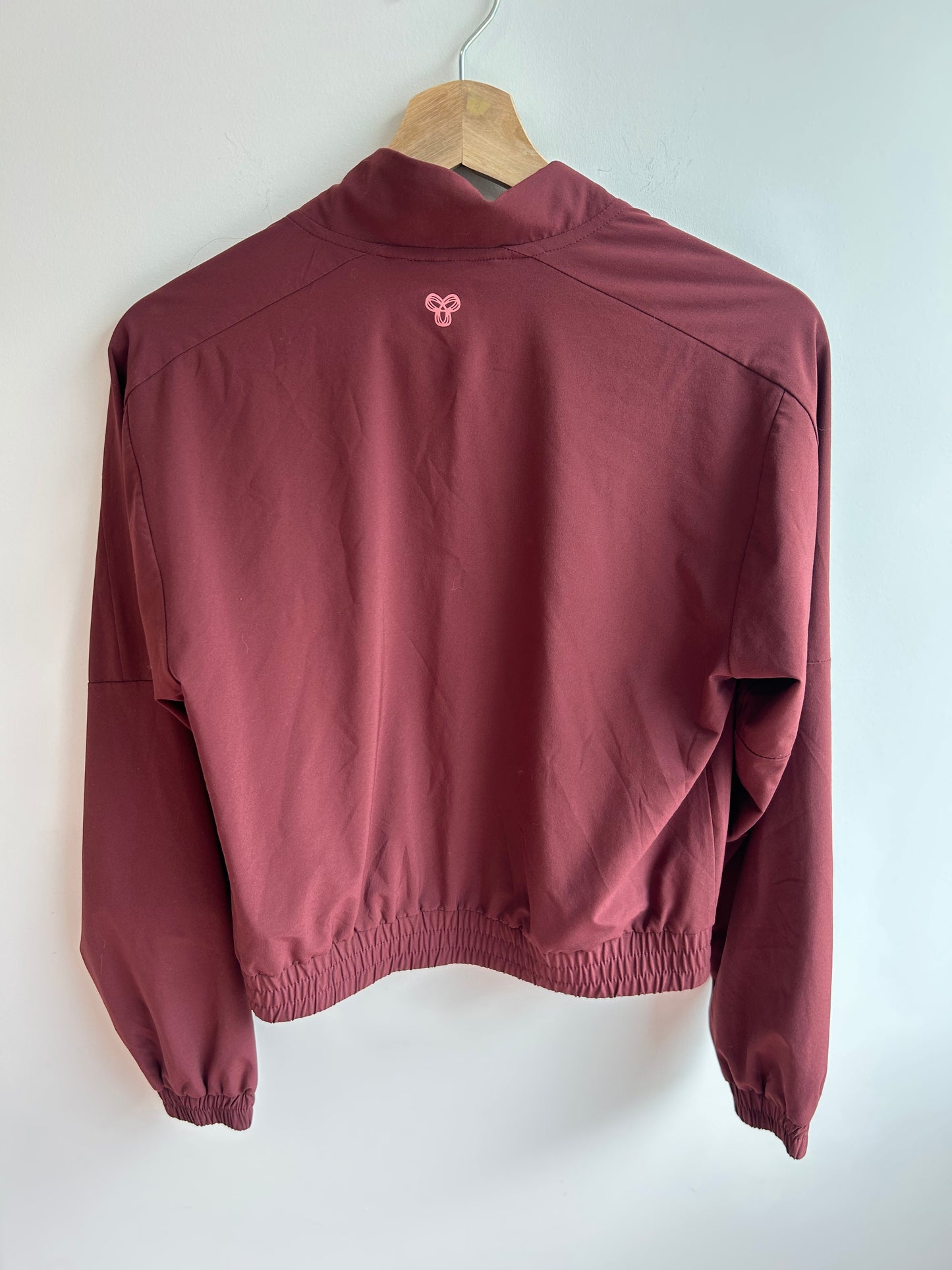 Maroon activewear zip-up XS