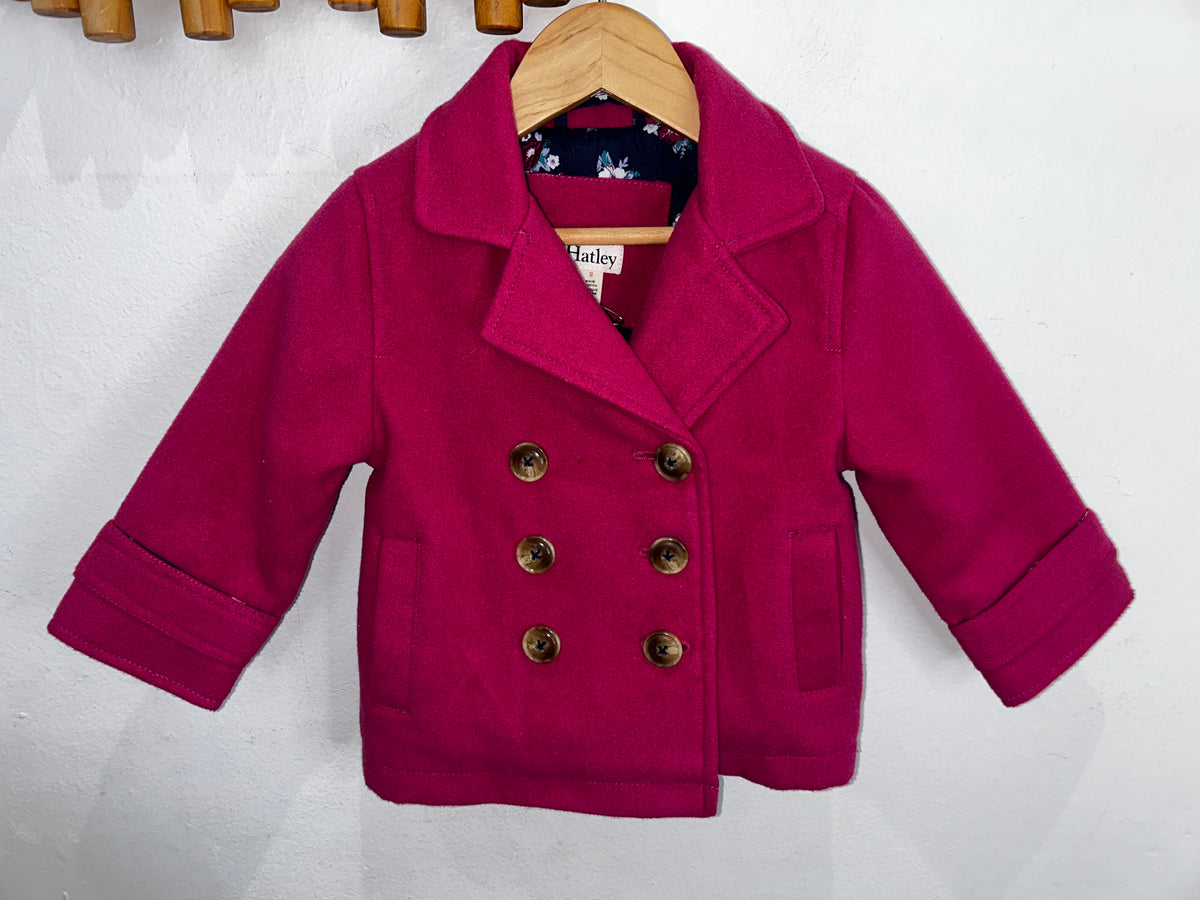 Hatley pink coat 2y