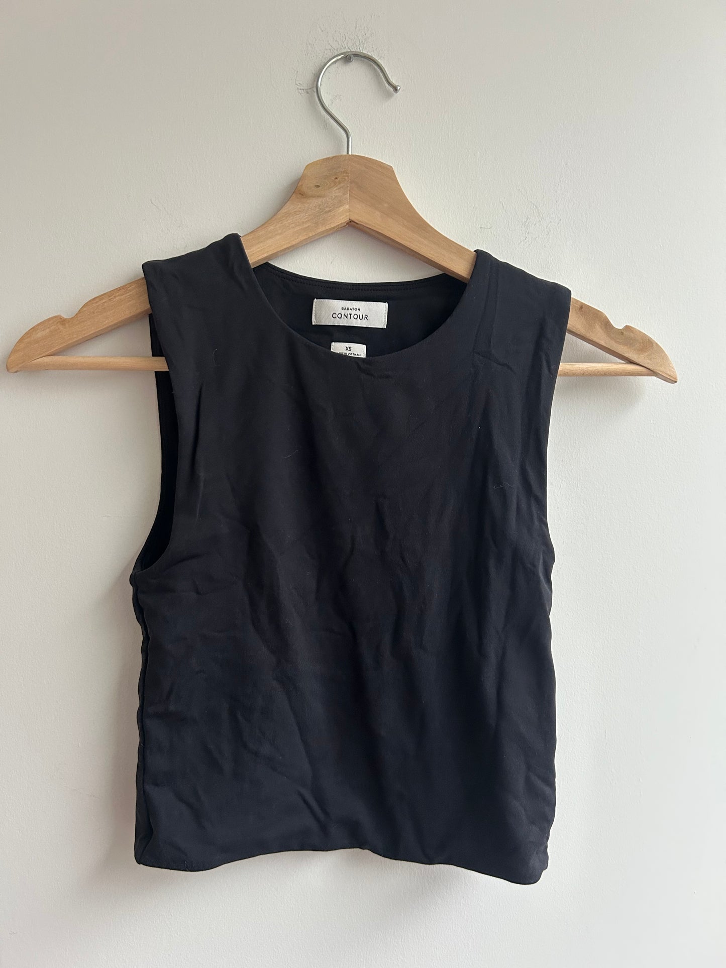 Black crop fitted tanktop XS