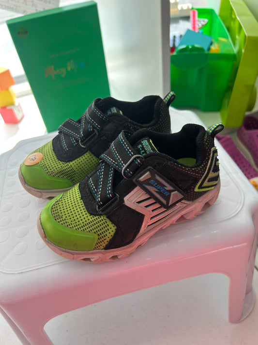 C7 Skechers green lightup shoes
