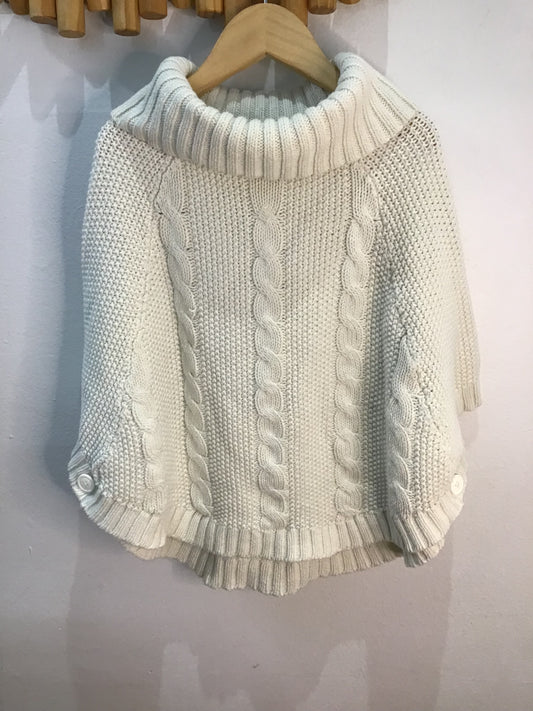 Cable knit poncho 6y