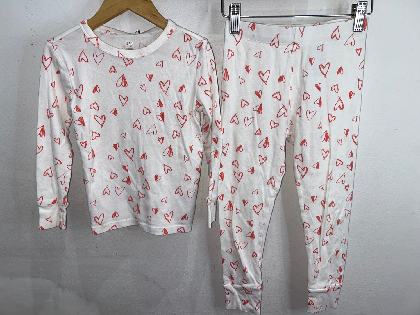 Peach hearts pyjamas 6y