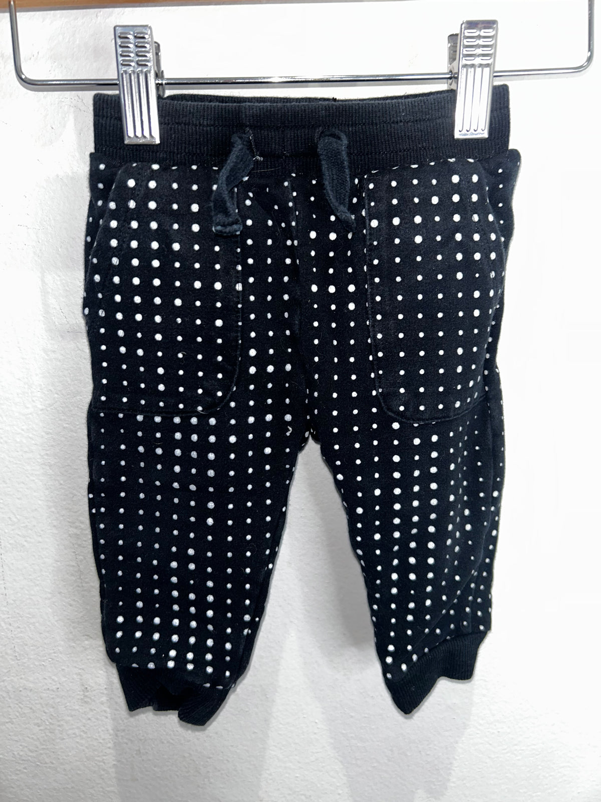 Miles black print joggers 6m