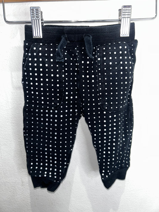 Miles black print joggers 6m