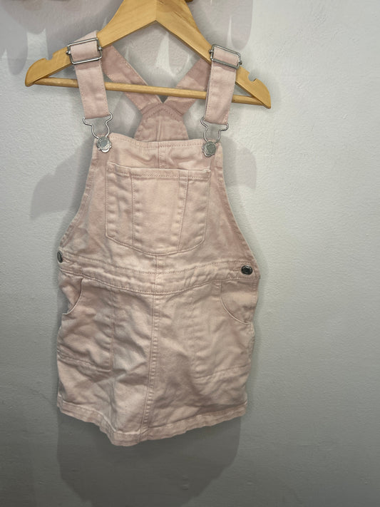 Pink denim skirt romper 5-6y