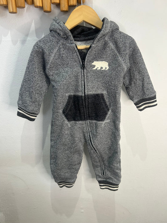 Hatley bear sweatshirt romper 6-12m