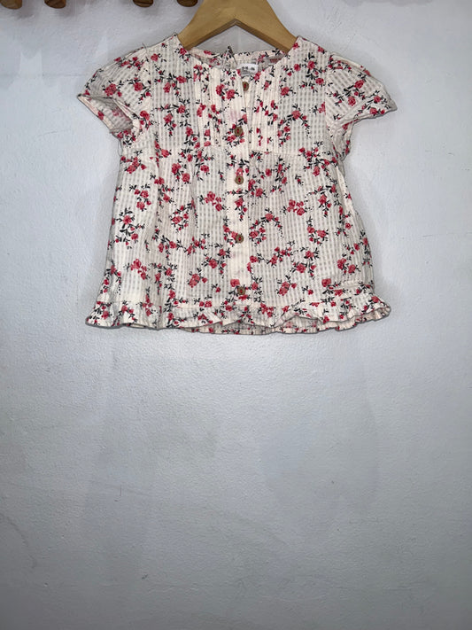 Roses blouse 12-18m NEW
