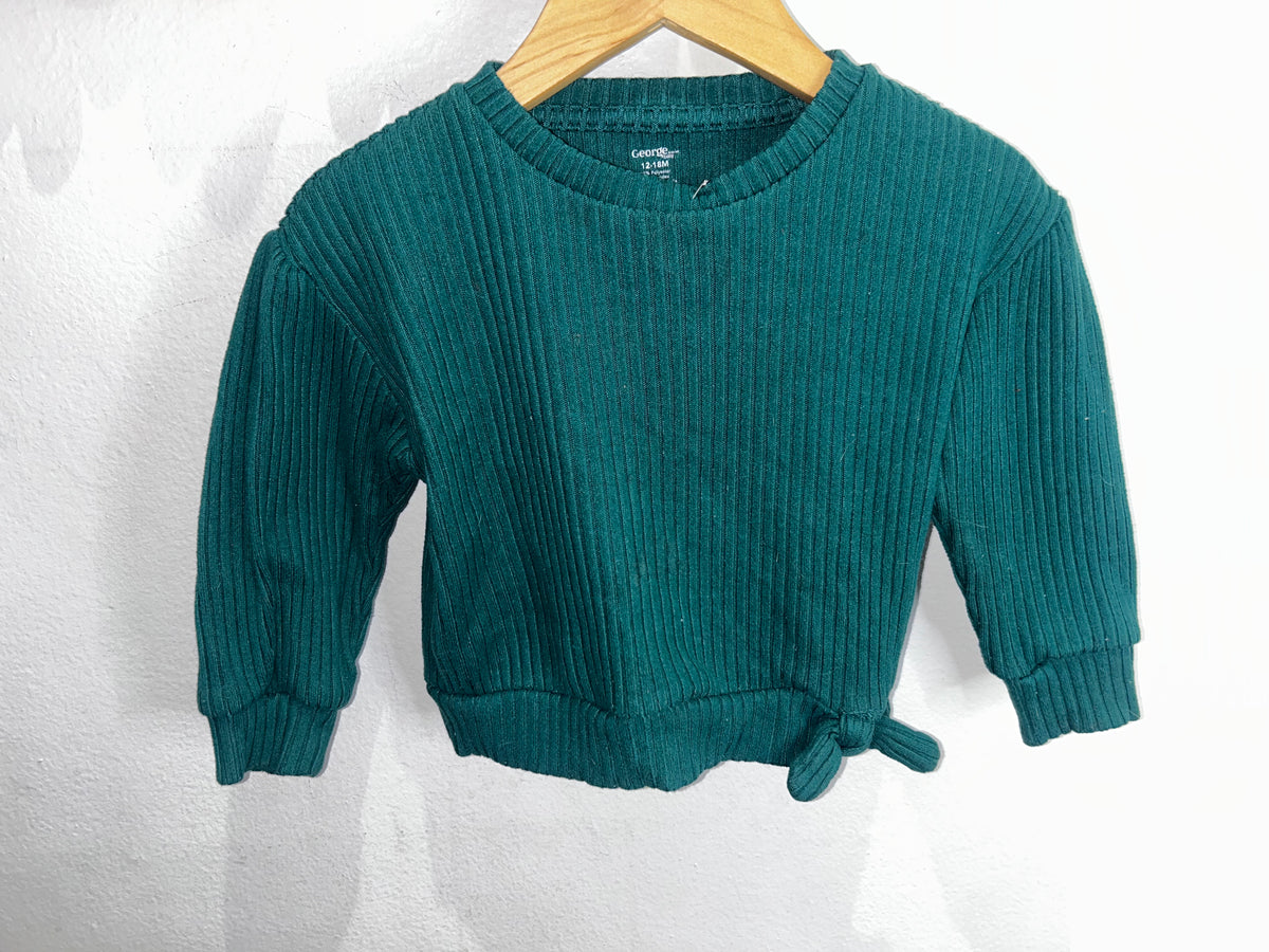 Green ribbed set 12-18m