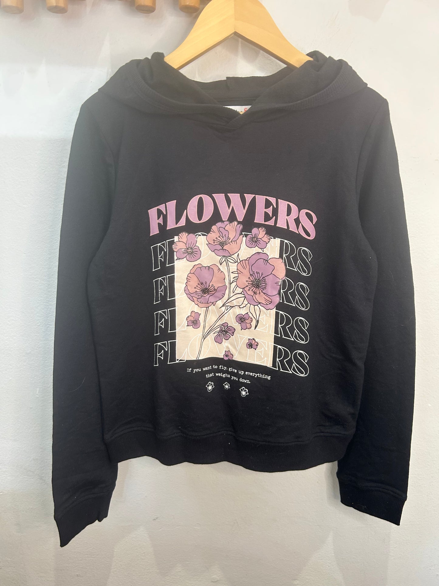Flowers hoodie 7-8y