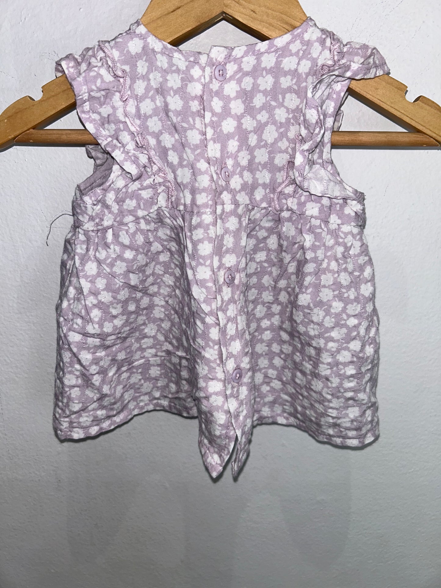 Purple floral dress 1-3m