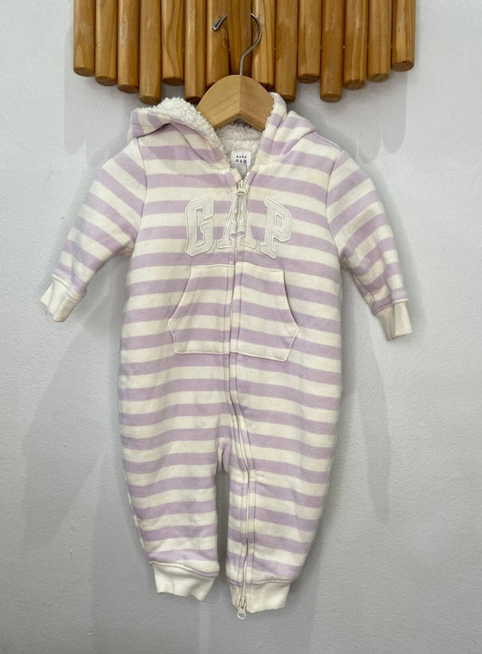 GAP purple stripe bunting 3-6m