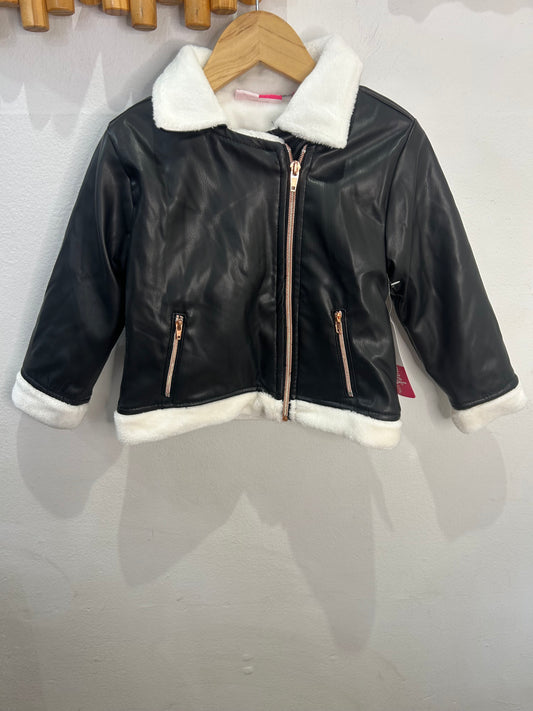 Faux leather lined bomber 3y