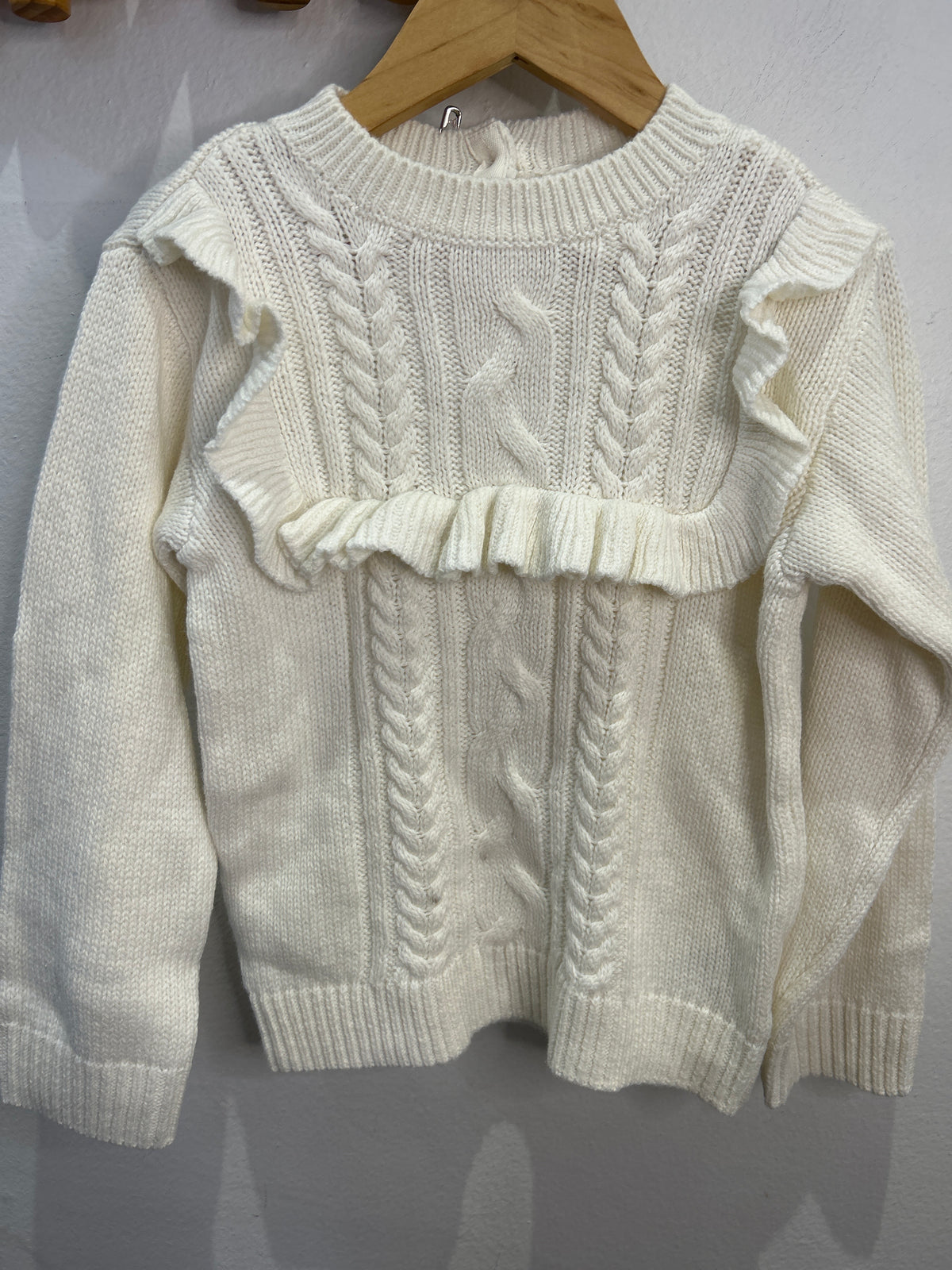 White collar detail sweater 2-3y