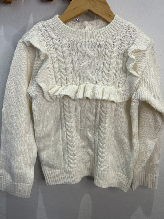 White collar detail sweater 2-3y