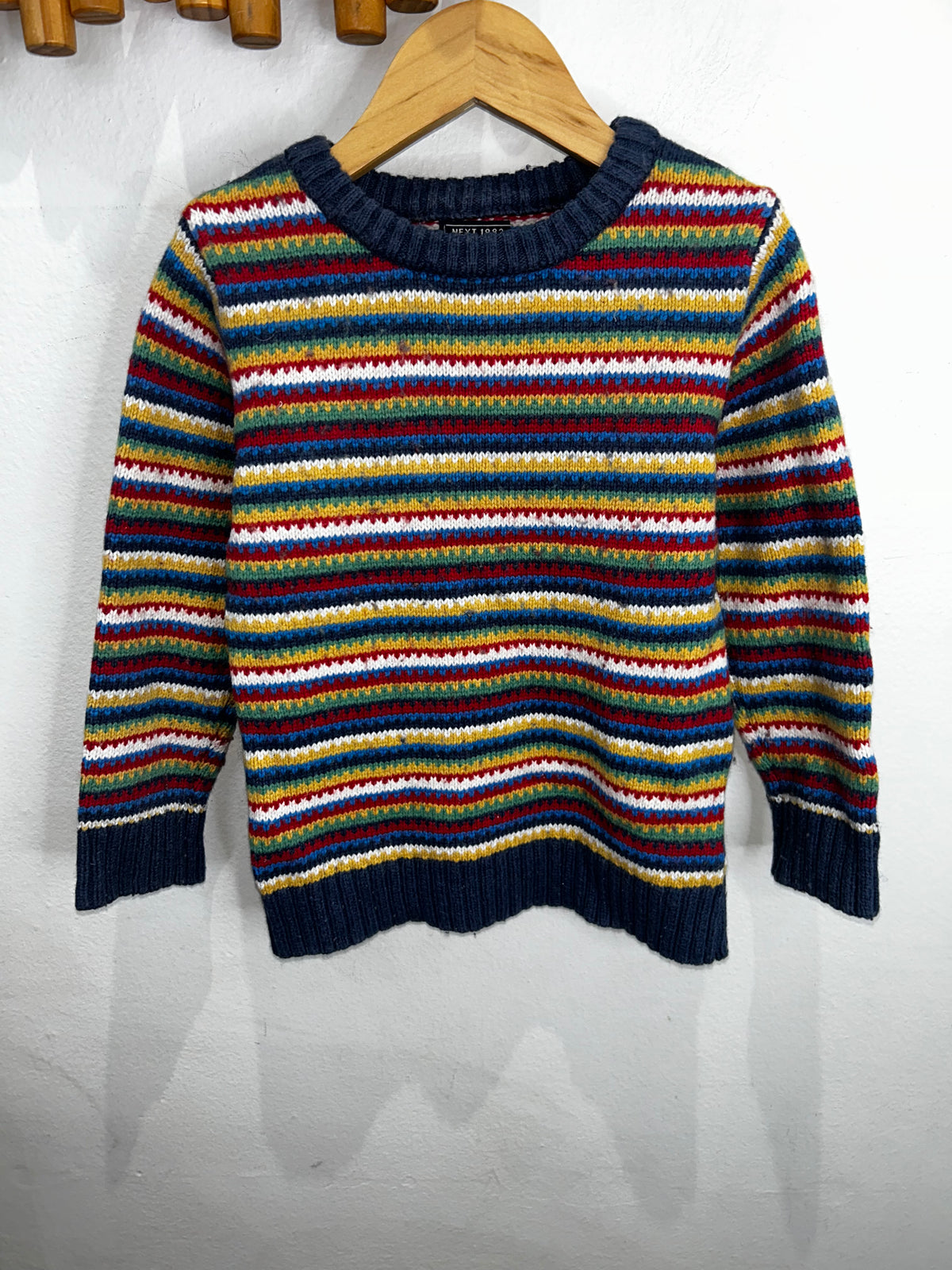Primary colour stripes sweater 3-4y