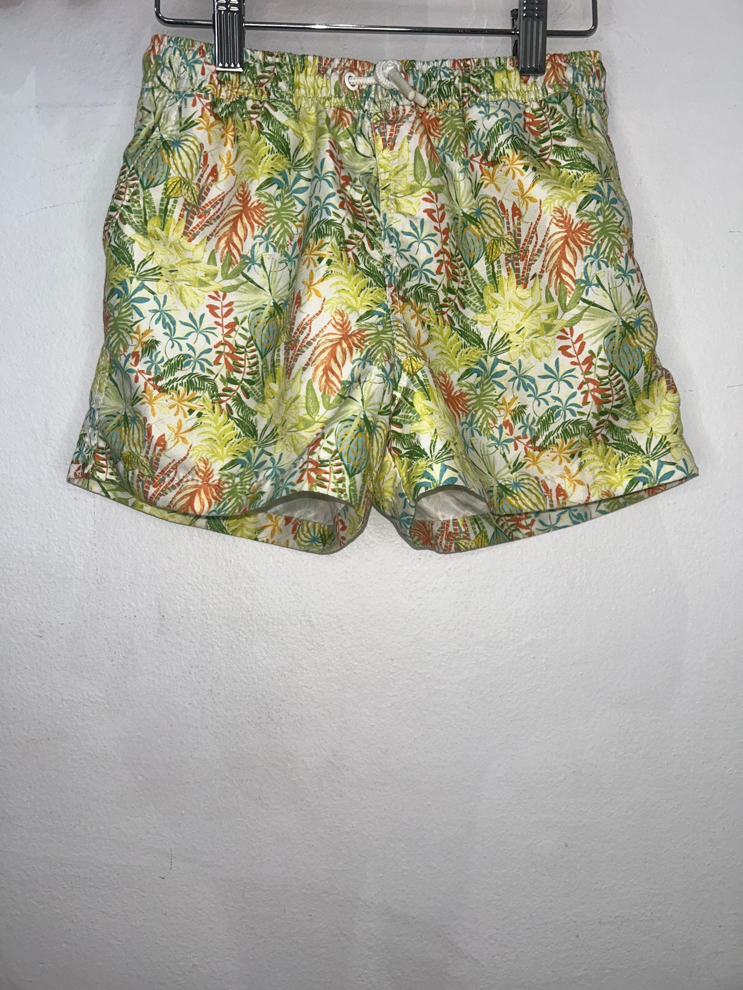 Lime green print swimshorts 10y