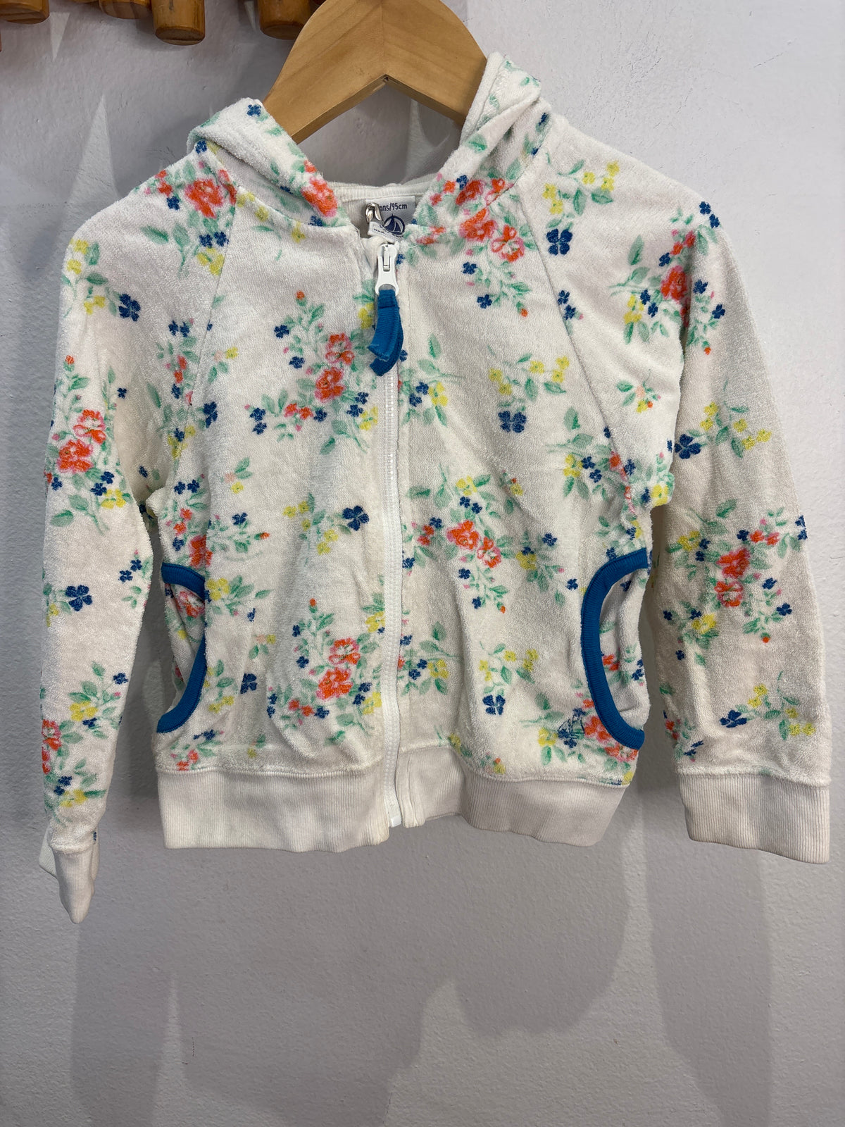 Floral terry sweatshirt 3y