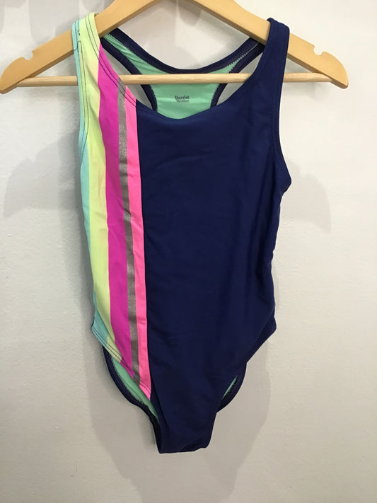 Colourful side stripe swimsuit 6y