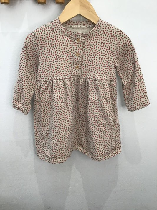 Tiny flowers organic cotton dress 12m