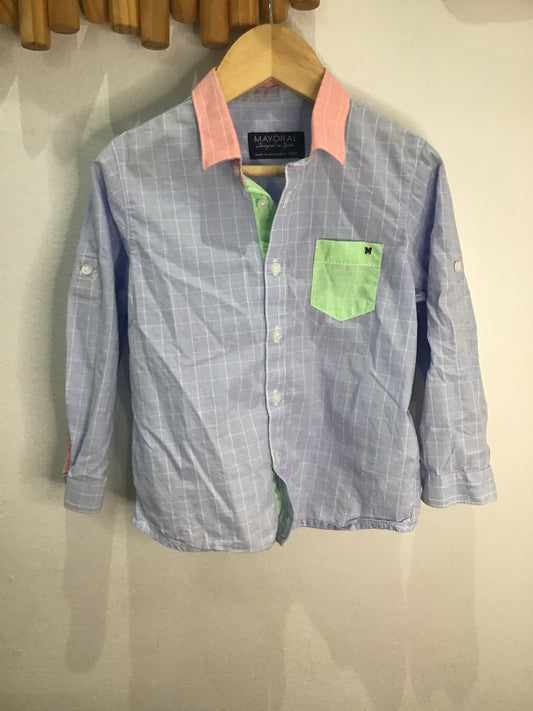 Shirt Mayoral pastel accent 24m