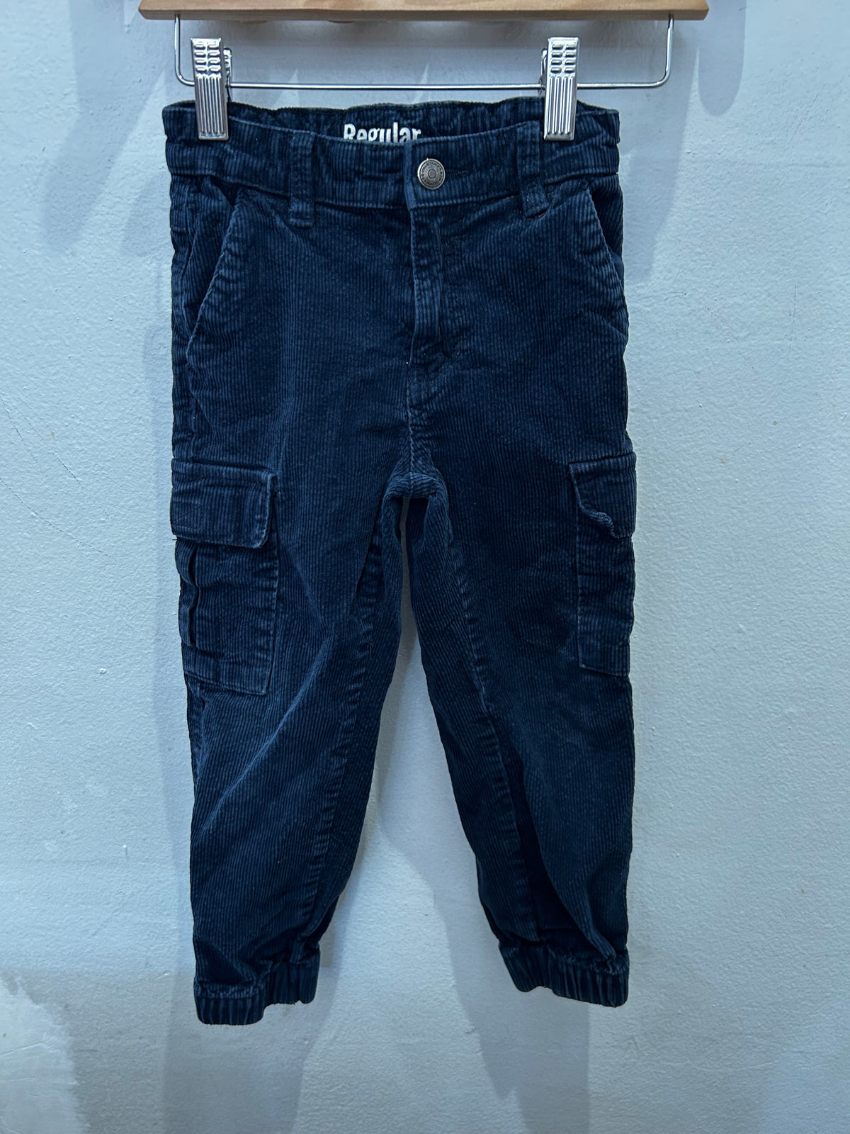 Blue corduroy tapered pants 5y