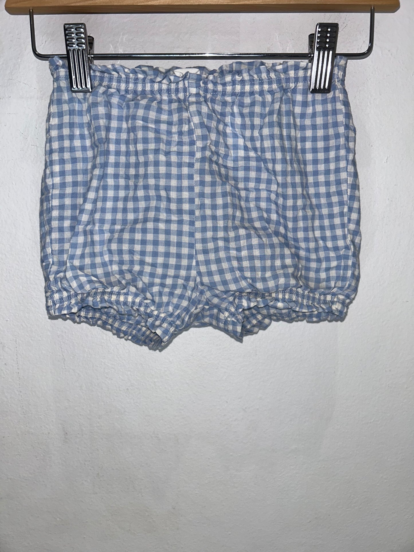 Blue checkered shorts set 18-24m