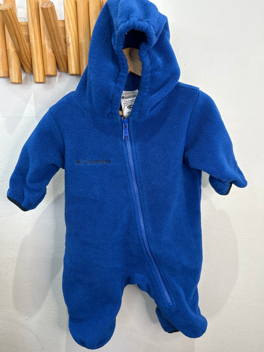 Columbia blue fleece bunting 0-6m