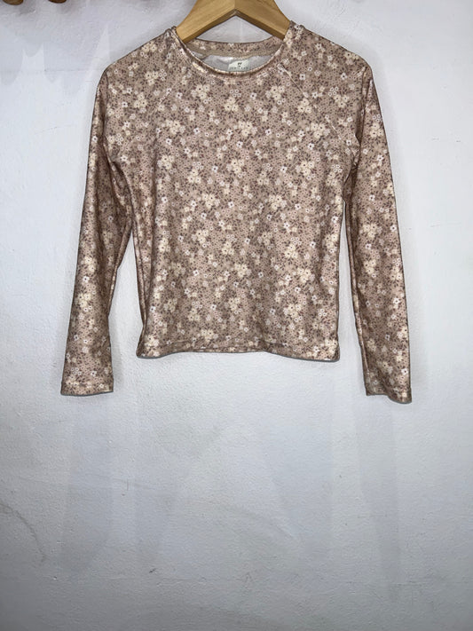 Jamie Kay brown floral rashguard 3y