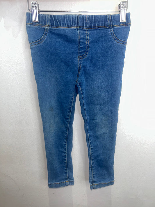 Stretchy indigo wash jeans 4y