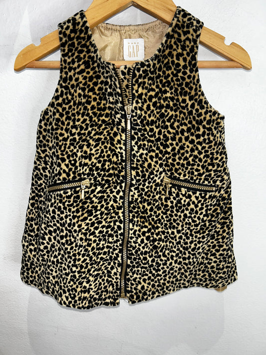 Leopard corduroy skirt romper 6-12m