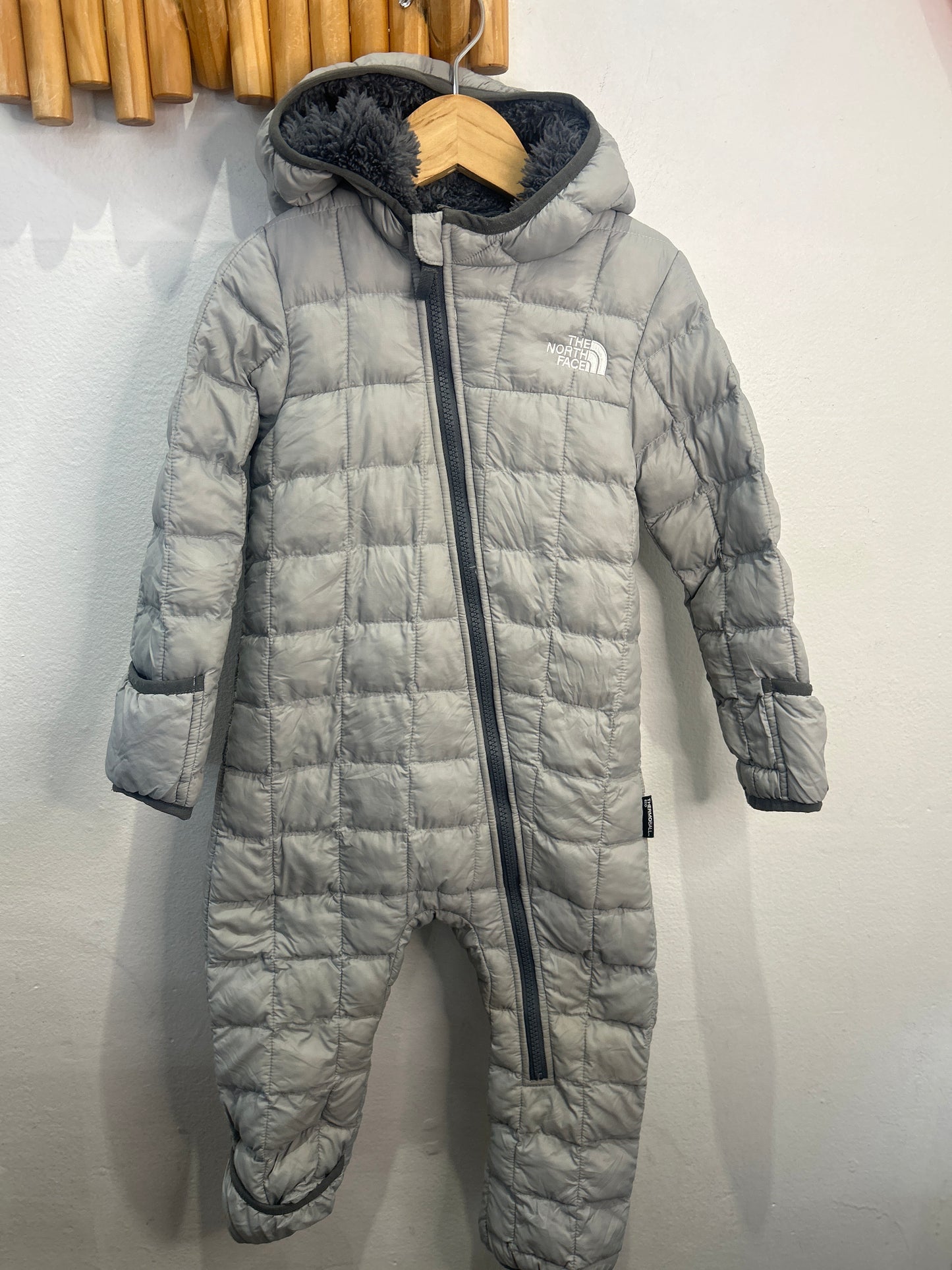 The North Face grey snowsuit 18-24m