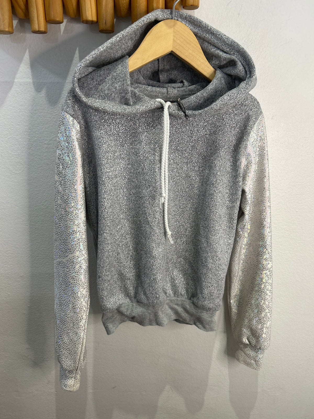 Silver hoodie 6y