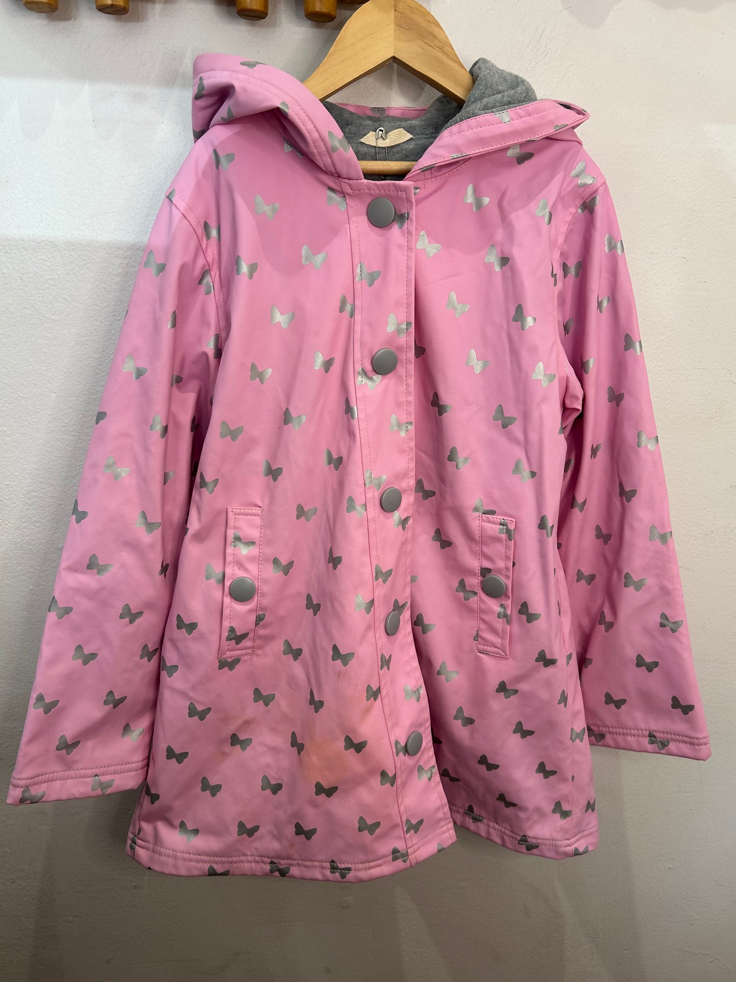 Hatley butterflies rainjacket 8y**