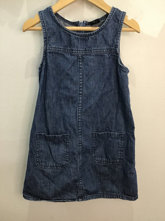 Classic denim pinafore pockets 4y
