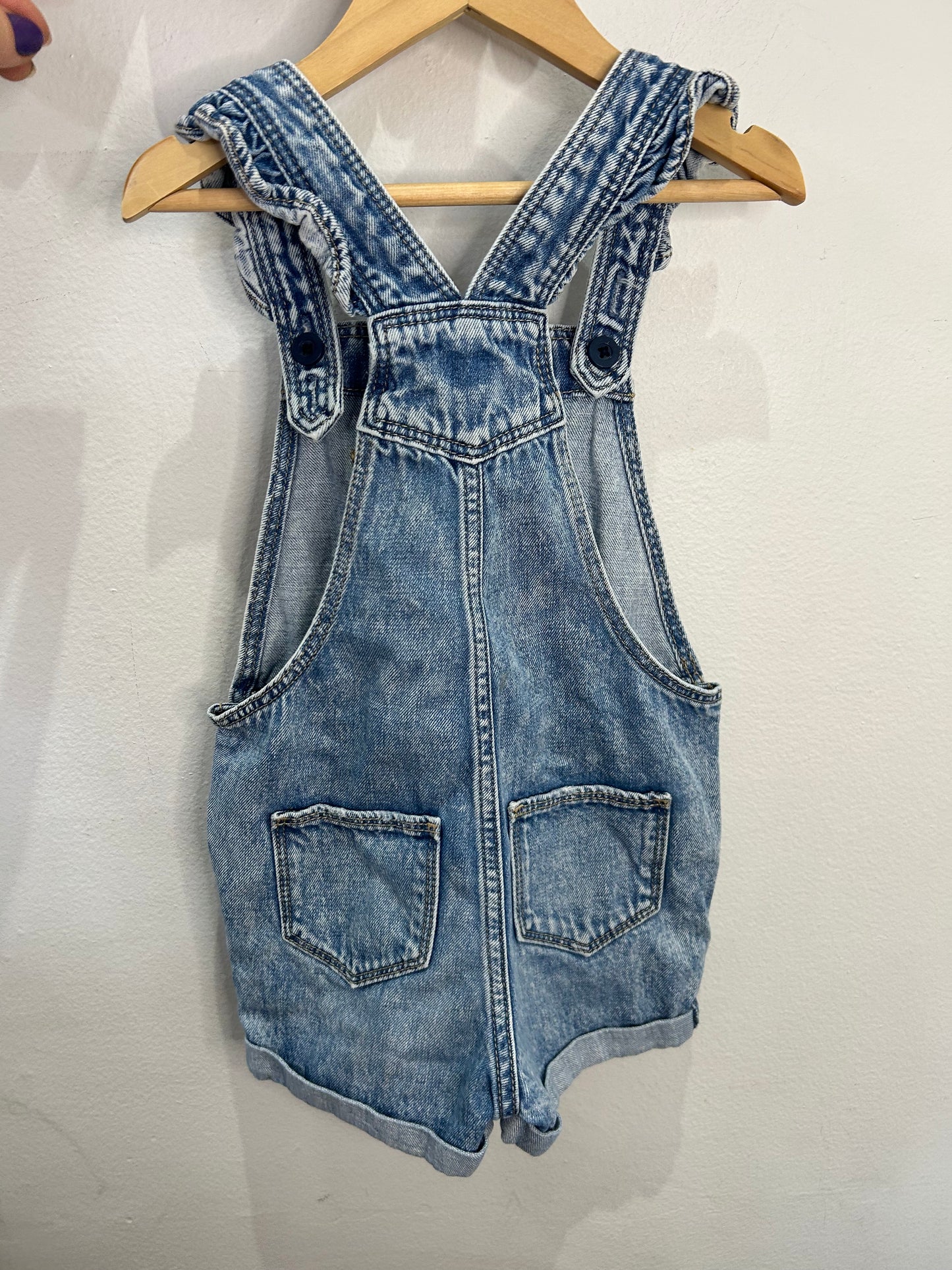 Denim shorty romper 5y