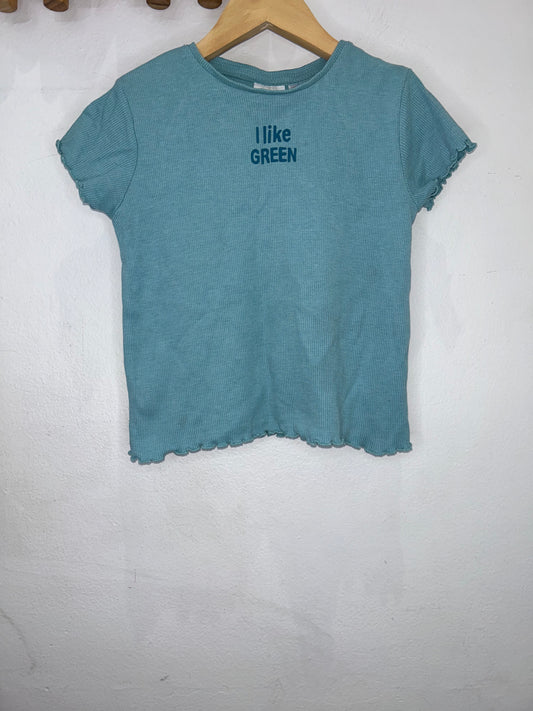 I Like Green tee 3-4y