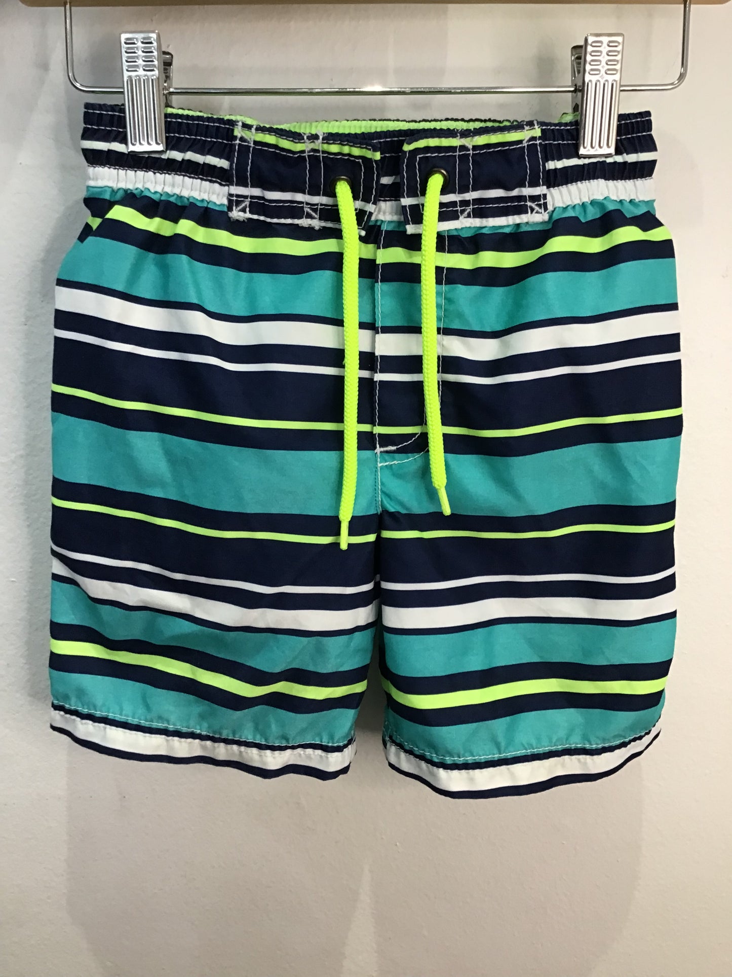 Swimshorts teal blue and neon 4y
