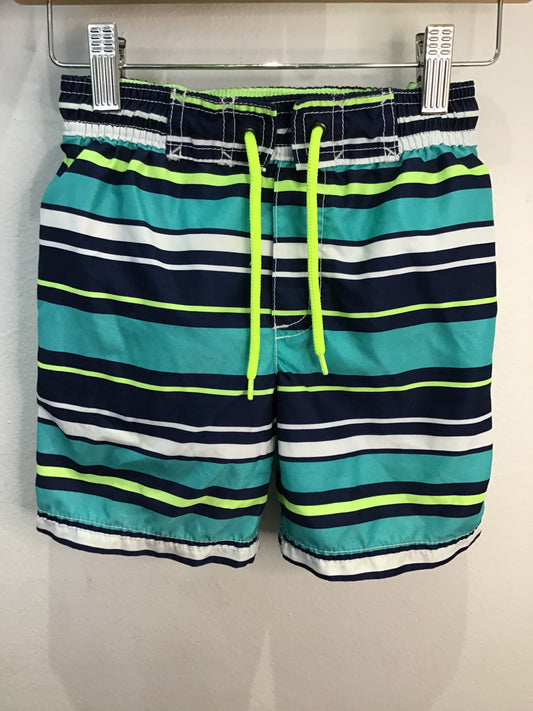Swimshorts teal blue and neon 4y