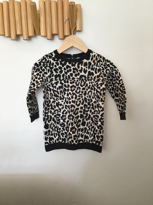 Leopard sweater dress 18-24m