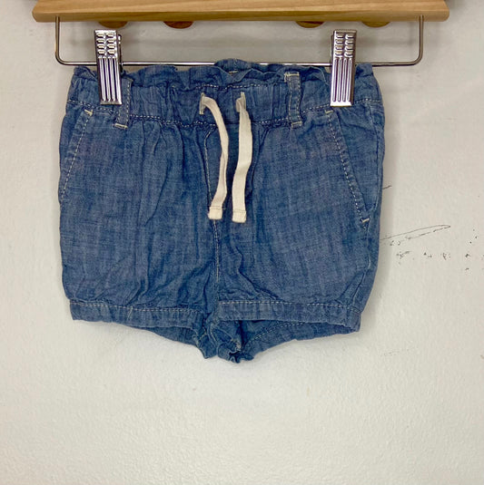 Chambray paper bag waist shorts 2y