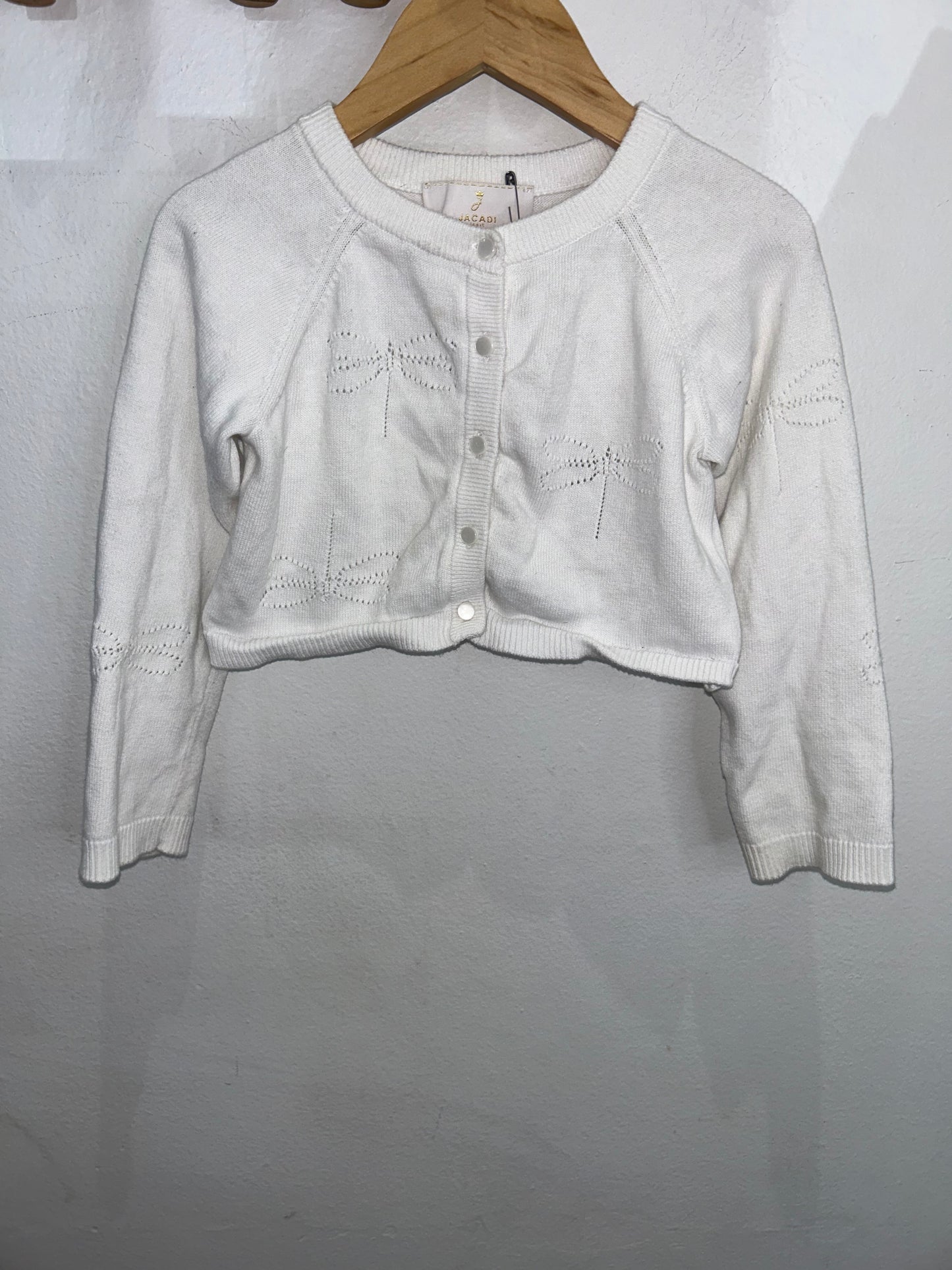 White dragonfly cardigan 4y