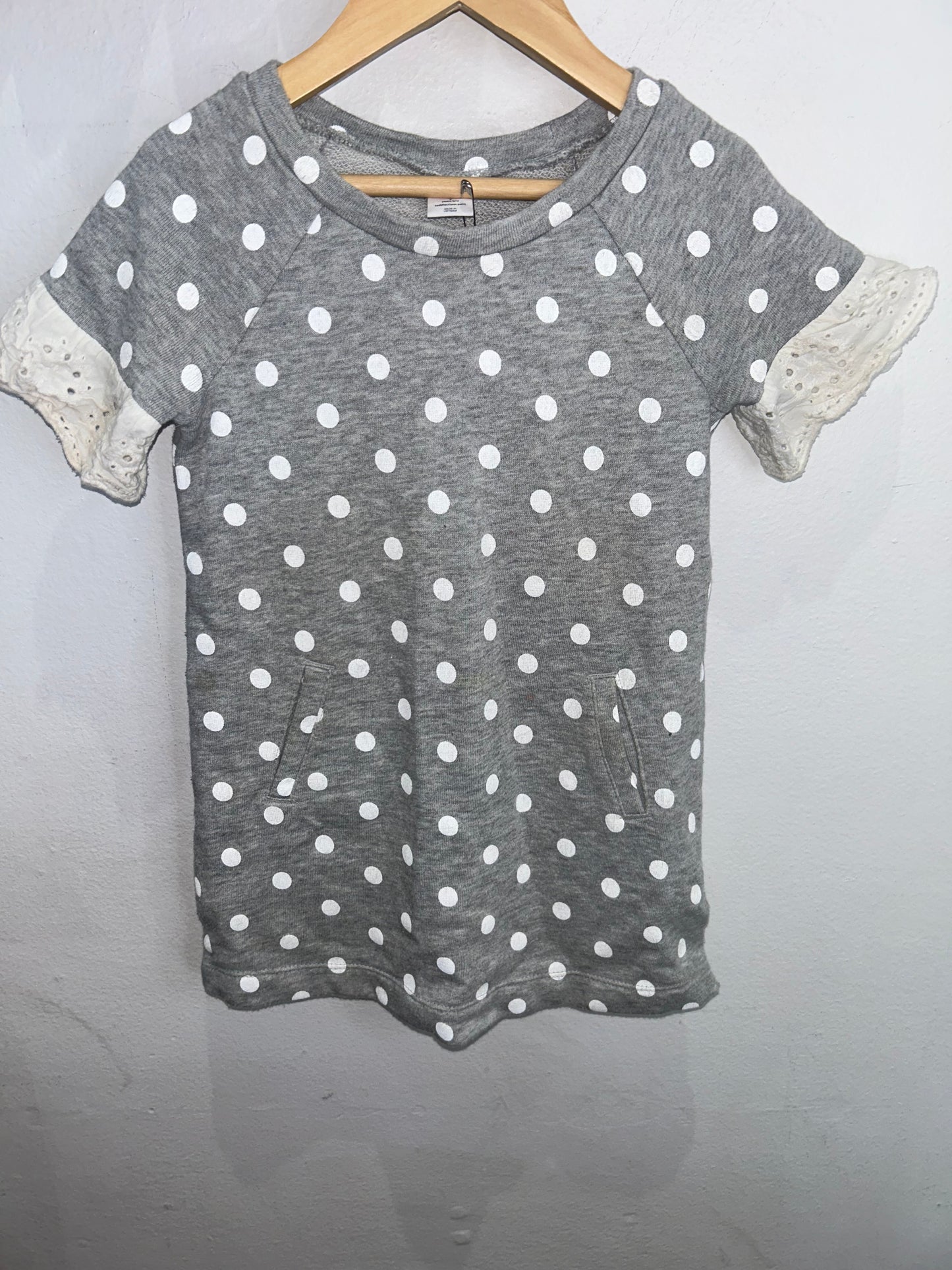 Grey dots dress 3y