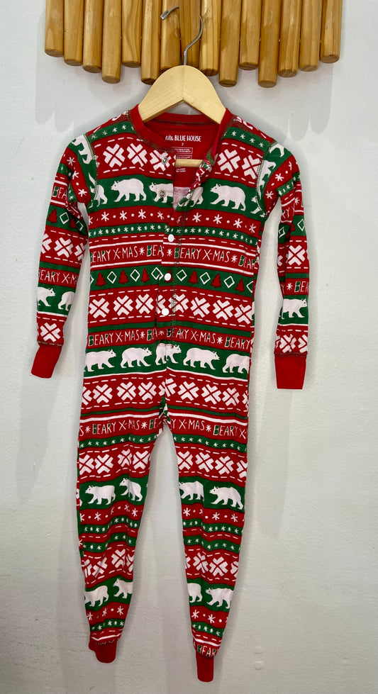 Hatley beary Christmas romper 2y