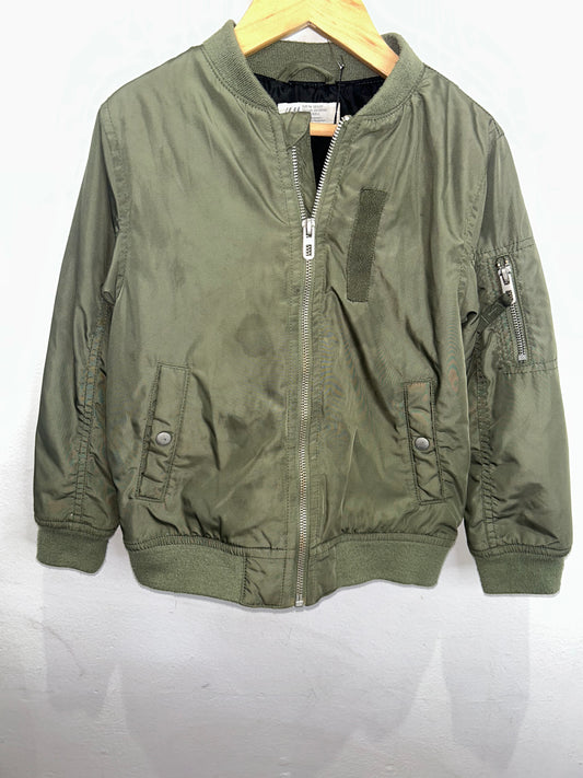 Olive bomber jacket 5-6y