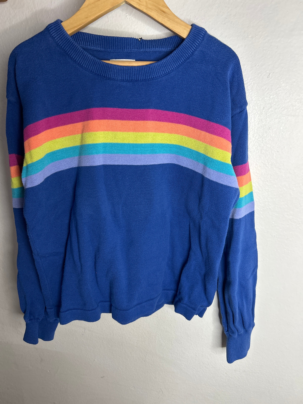 Hatley rainbow stripes sweater 7y*